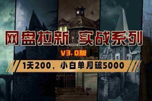 （8901期）网盘拉新_实战系列，小白单月破5K（v3.0版保姆级教程）