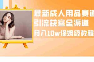 （8309期）最新成人用品赛道引流获客全渠道，月入10w保姆级教程