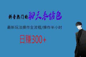 （6789期）热门的聊天表情包最新玩法操作全流程，每天操作半小时，轻松日入300+