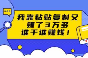 （1705期）粘贴复制赚钱术，我靠粘贴复制又赚了3万多，月入20万的项目 谁干谁赚钱