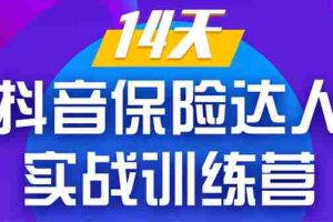 （1357期）《14天抖音保险达人实战训练营》从0开始-搭建账号-拍摄剪辑-获客到打造爆款