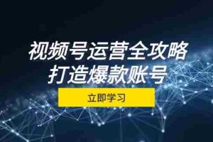 （12912期）视频号运营全攻略，从定位到成交一站式学习，视频号核心秘诀，打造爆款…