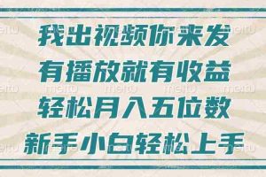 （13667期）不剪辑不直播不露脸，有播放就有收益，轻松月入五位数，新手小白轻松上手