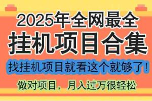 （14871期）最新2025年挂机项目合集，一套课程全部讲完，找项目看这一个课程就够了！
