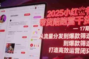 （15193期）2025小红书带货陪跑营干货-17期：从流量分发到爆款筛选 打造高效运营闭环