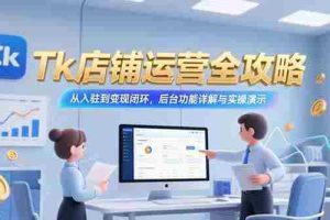 （15345期）Tk店铺运营全攻略，从入驻到变现闭环，后台功能详解与实操演示