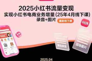 （15601期）2025小红书流量变现，实现小红书电商业务增量(25年4月线下课)录音+图片