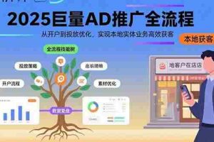 （15608期）2025巨量AD推广全流程，从开户到投放优化，实现本地实体业务高效获客