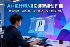 (16398期)AI+设计师/摄影师智能创作课:智能修图、AI绘画、设计优化,提升创作效率