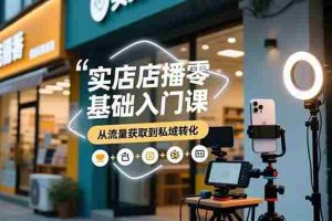 （16733期）实体店播零基础入门课，实体店+短视频+直播+微信生态+私域社群，从流量获取到私域转化