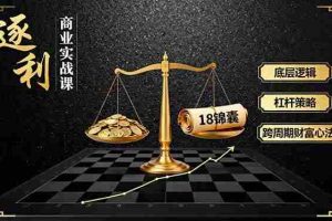 (16753期)《逐 利》商业实战课,底层逻辑、杠杆策略、18锦囊,跨周期财富心法(更新)