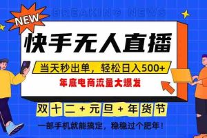(16772期)泼天的富贵一定要接住!年底流量大爆发,一部手机轻松日入500+!